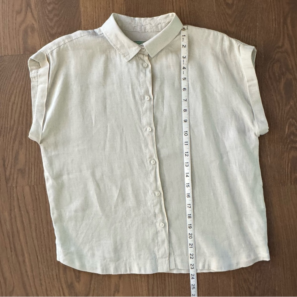 United Colors of Benetton Sleeveless Linen Blouse - Picture 10 of 12